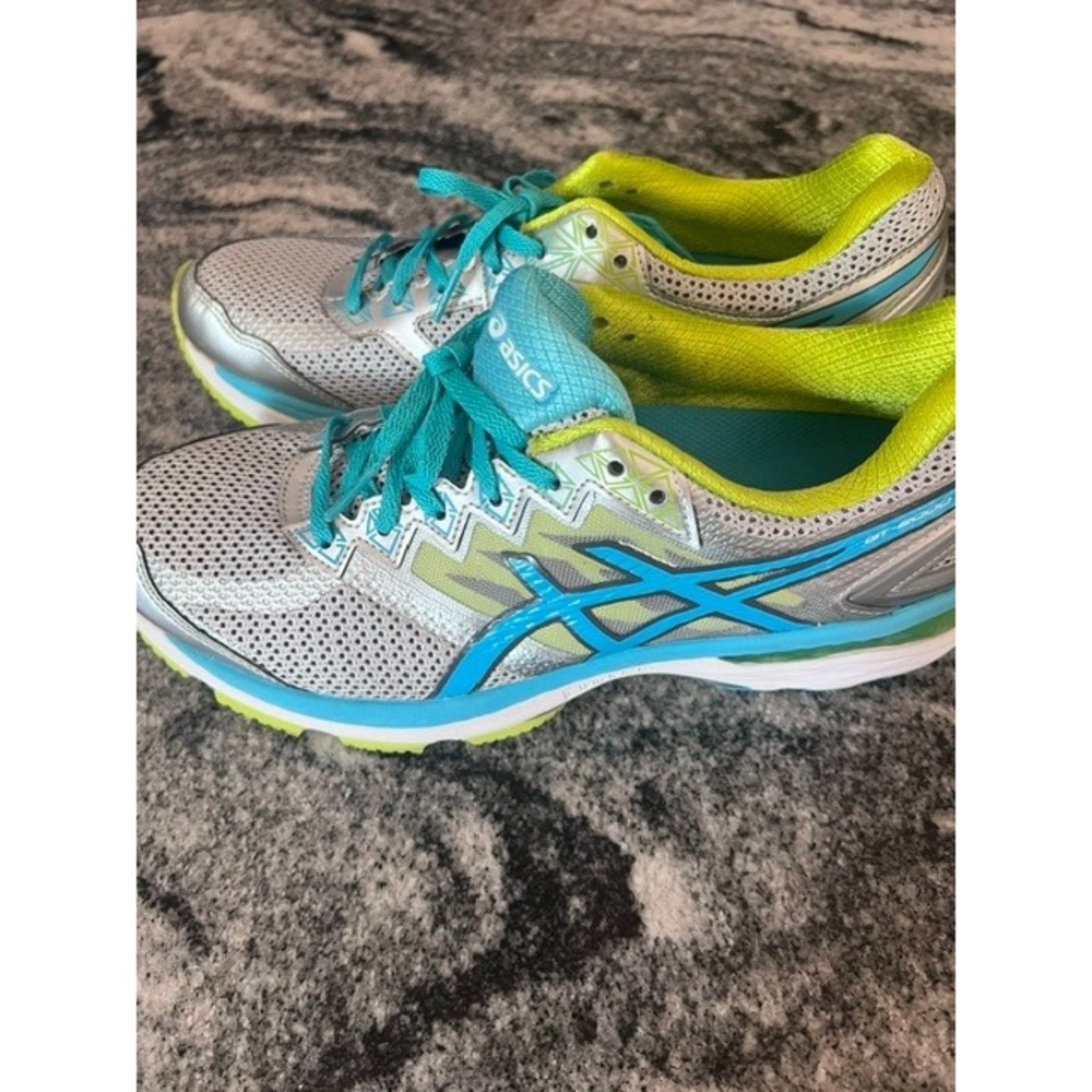 ASICS GT-2000 4 Running Shoes Womens 10.5 Silver Turquoise T656N Gel Stability - Picture 4 of 8